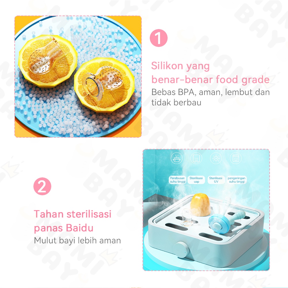 Mamibayi dot empeng buah bayi silikon kompeng bayi baby food/fruit feeder