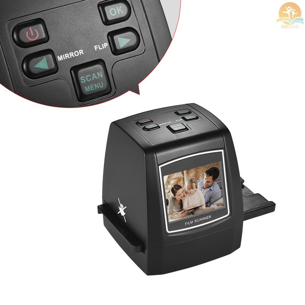 In Stock High-Resolution 14MP /22MP Film Scanner Perubah 35mm 135mm 126mm 110mm 8mm Color Monochrome Slide Film Negatif Menjadi Gambar Digital Dengan LCD Build-in Editing 2.4&quot; Softwa