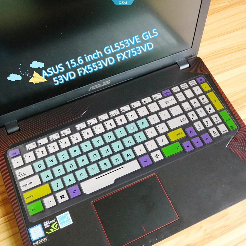 Cover Aksesori ASUS Keyboard PC Tahan Air Yang Dapat Dicuci Untuk Model ASUS 15.6 Inch GL553VE GL553VD FX553VD FX753VD Penutup Debu Keyboard [ZK]