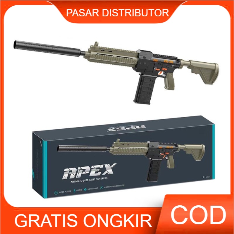 Mainan Anak PISTOL APEX KSL-416 Mainan Tembakan Series Pubg Soft Gun