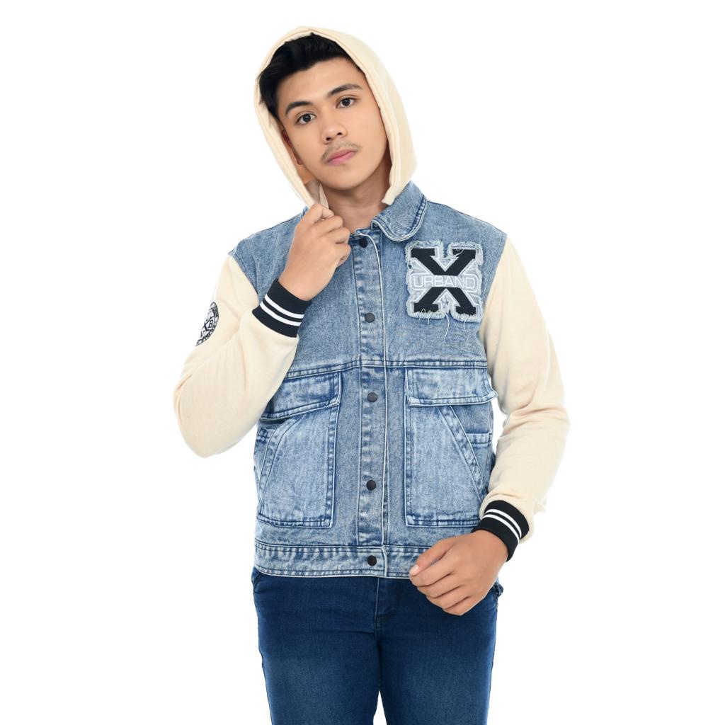 Dhozen Official Store - Jaket Denim Hoodie Sweater