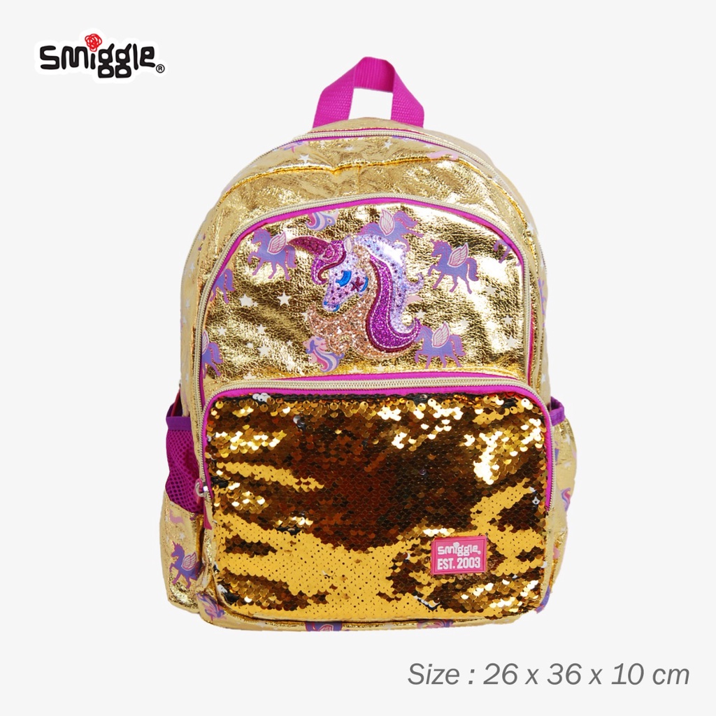 Tas Ransel Import Copy Smiggle - Junior Gold Unicorn