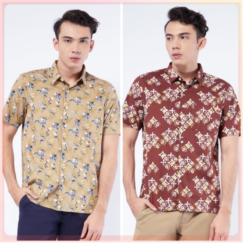 EXECUTIVE KEMEJA PRIA LENGAN PENDEK MOTIF BATIK BANGGA LOKAL