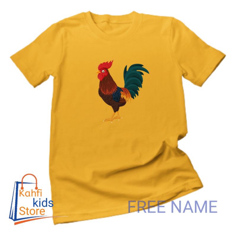 Kaos Anak Gambar ayam jagoI Kaos Distro  Sablon DTF Laki-laki dan Perempuan Premium Terbaru ( Free N