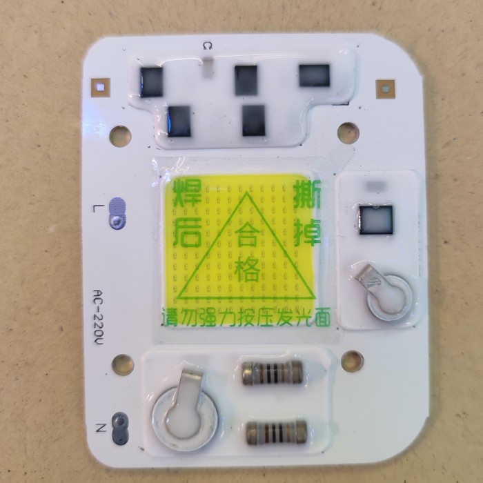 modul chip led 50w ac 220v HPL ANTI PETIR COB putih white ALX79