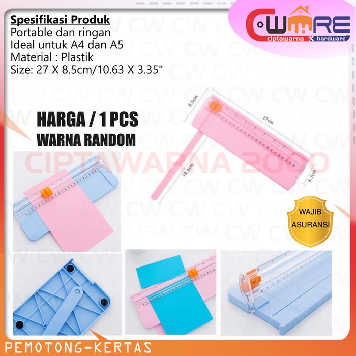 

Alat Pemotong Potong Kertas Portabel Paper Cuter Trimmer - NATS