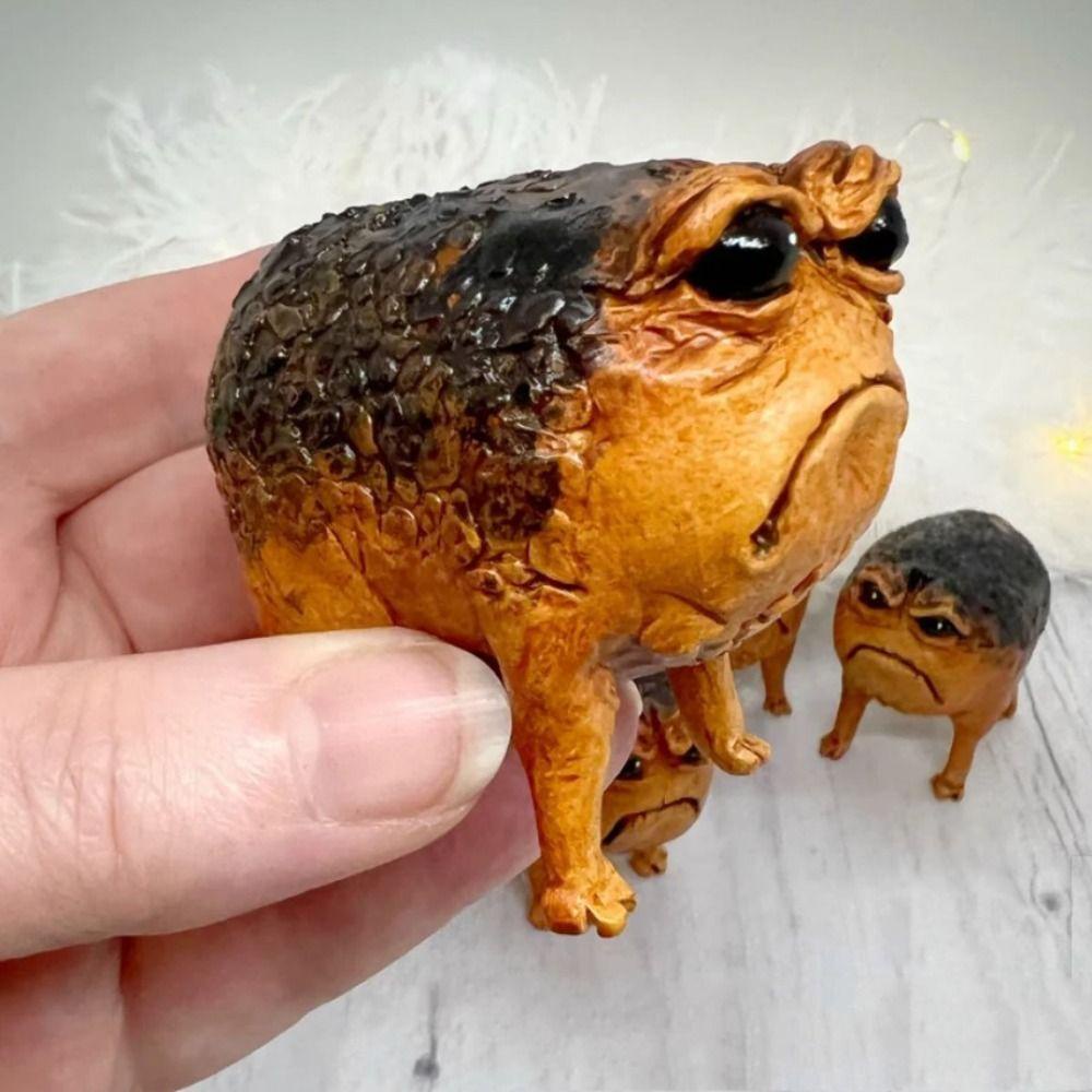 No Cracks Simulation African Tree Frog, No Cracks Simulation African Tree Frog, Dekorasi Ornamen Resin Lucu Hadiah Anniversary