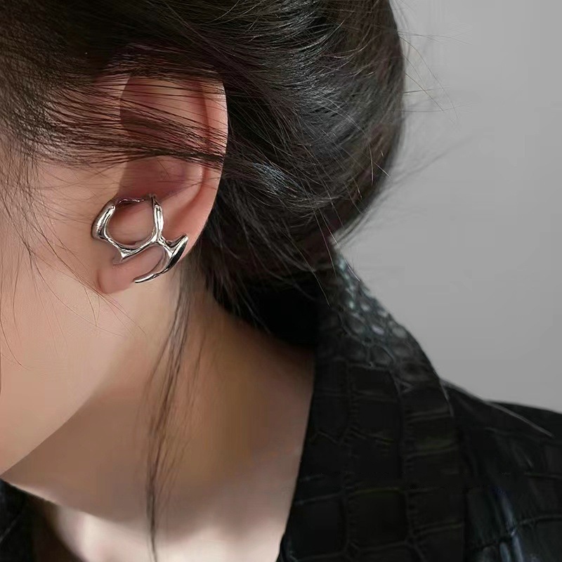 Tidak Teratur Cairan Logam Berongga Anting-Anting Gaya Hip-Hop Punk Kepribadian Fashion Panjang Ms Gadis Perjalanan Aksesoris Temperamen Serbaguna Pribadi Anting-Anting