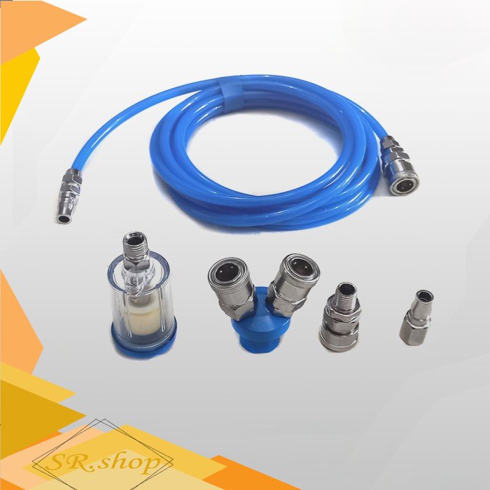 

Paket Selang Kompresor Angin Air Filter Plus Sambungan Selang 2 Cabang - Paket5Meter