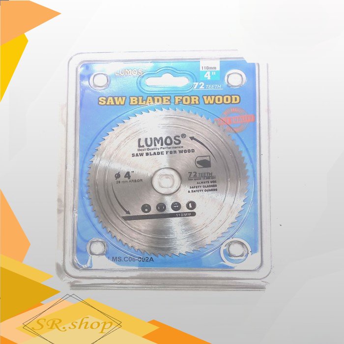 LUMOS MATA GERINDA POTONG KAYU 4 IN 72T MATA POTONG