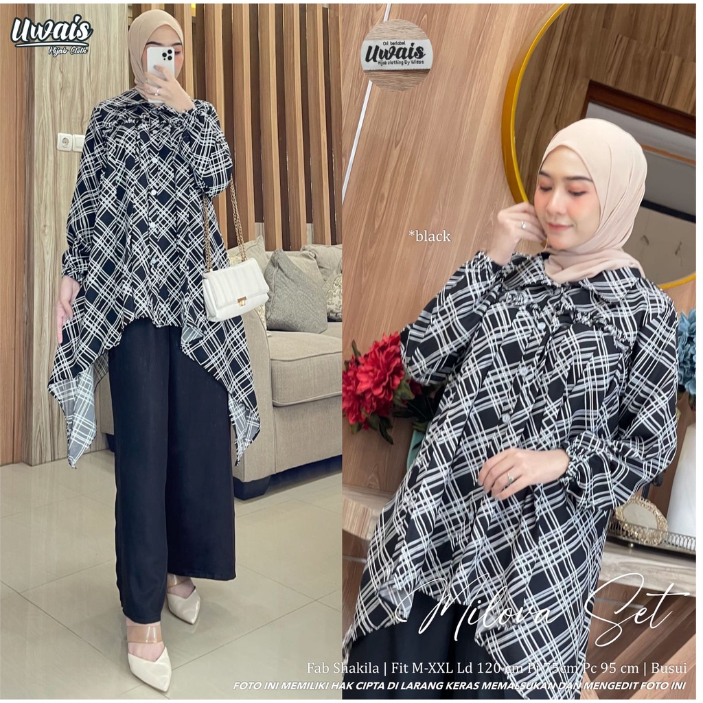 Pakaian Baju Busana Wanita MILOVA SET by UWAIS 15/07 AS I89