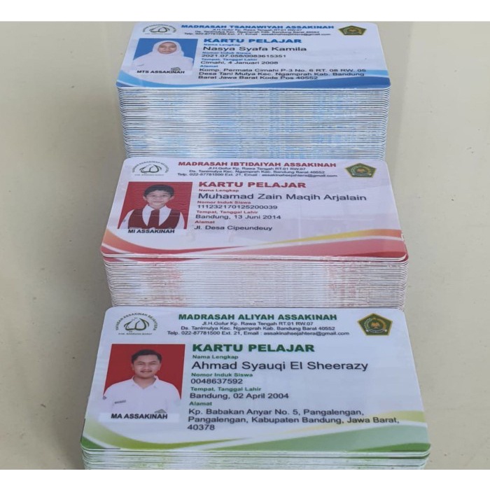 

bikin kartu pelajar sekolah custom langsung proses