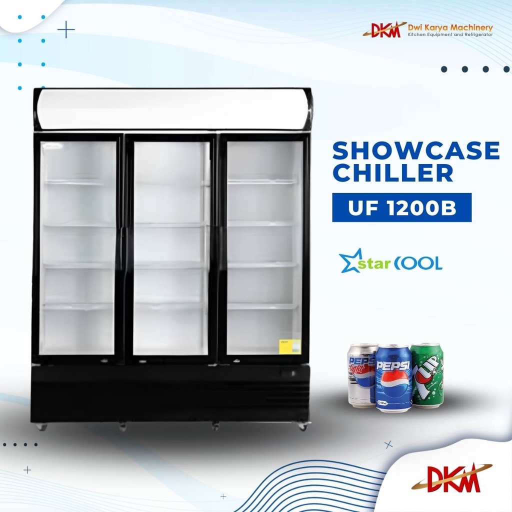 STARCOOL Showcase Chiller 3 Pintu UF-1200B / DIsplay Cooler UF 1200B