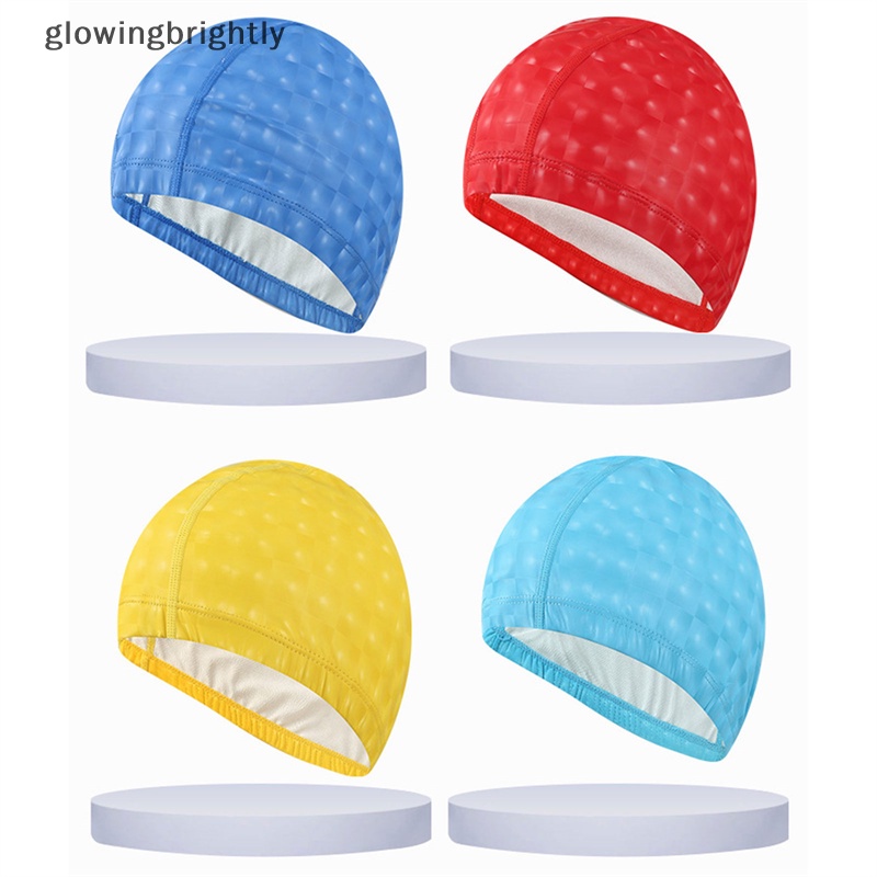[glowingbrightly] Topi Renang Kain Coag PU Melindungi Telinga Rambut Panjang Dewasa Topi Renang Anti Air TFX