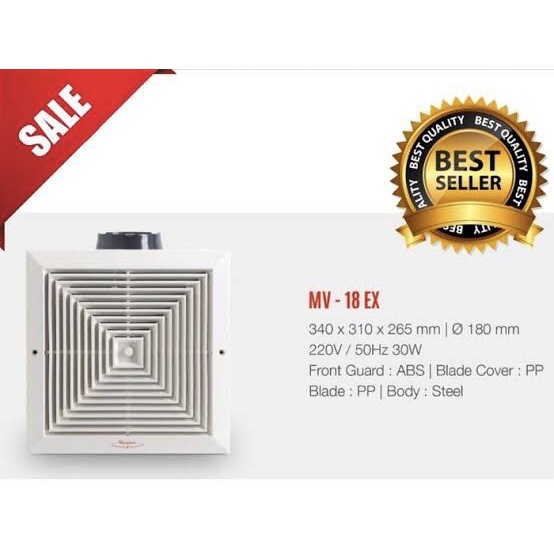 Ventilating fan maspion mv 18 ex 18cm 180mm celling fan cellingfan
