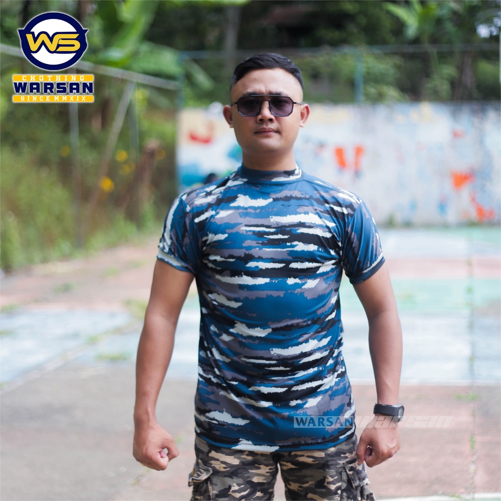 Kaos Loreng Auri/ Kaos Tentara Nasional Indonesia Angkatan Udara / T- shirt Army Angkatan Udara