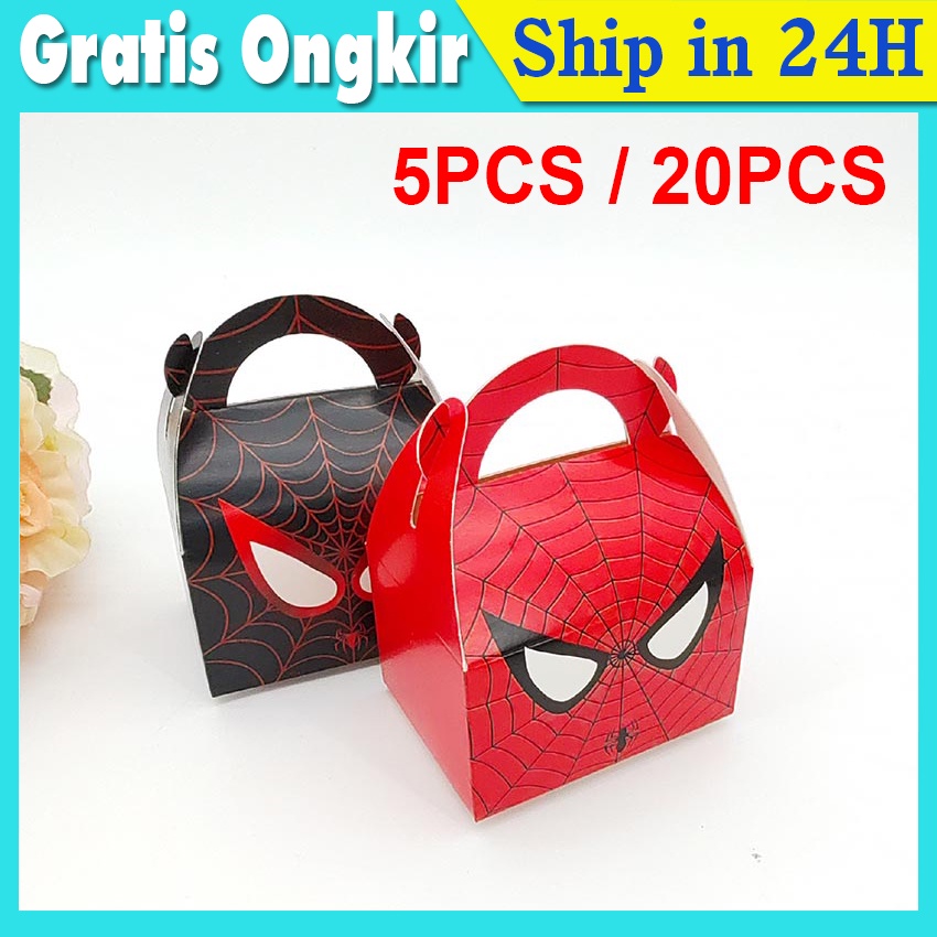 

20pcs Candy box / kotak permen karakter Super Hero Spiderman Untuk Dekorasi Kue Ulang Tahun Anak