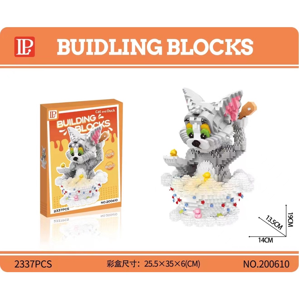 [Randomfinds] Tom and Jerry Series DIY Brick Big Jumbo / Building Nano Block Besar / Mainan Balok Susun Kartun