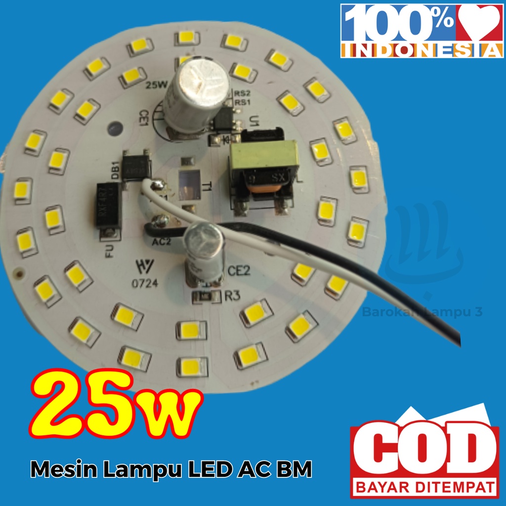 PCB Lampu LED / 25 Watt / BM 25w / PCB Lampu LED AC / Mesin Lampu LED AC / PCB / Lampu / LED / AC / 