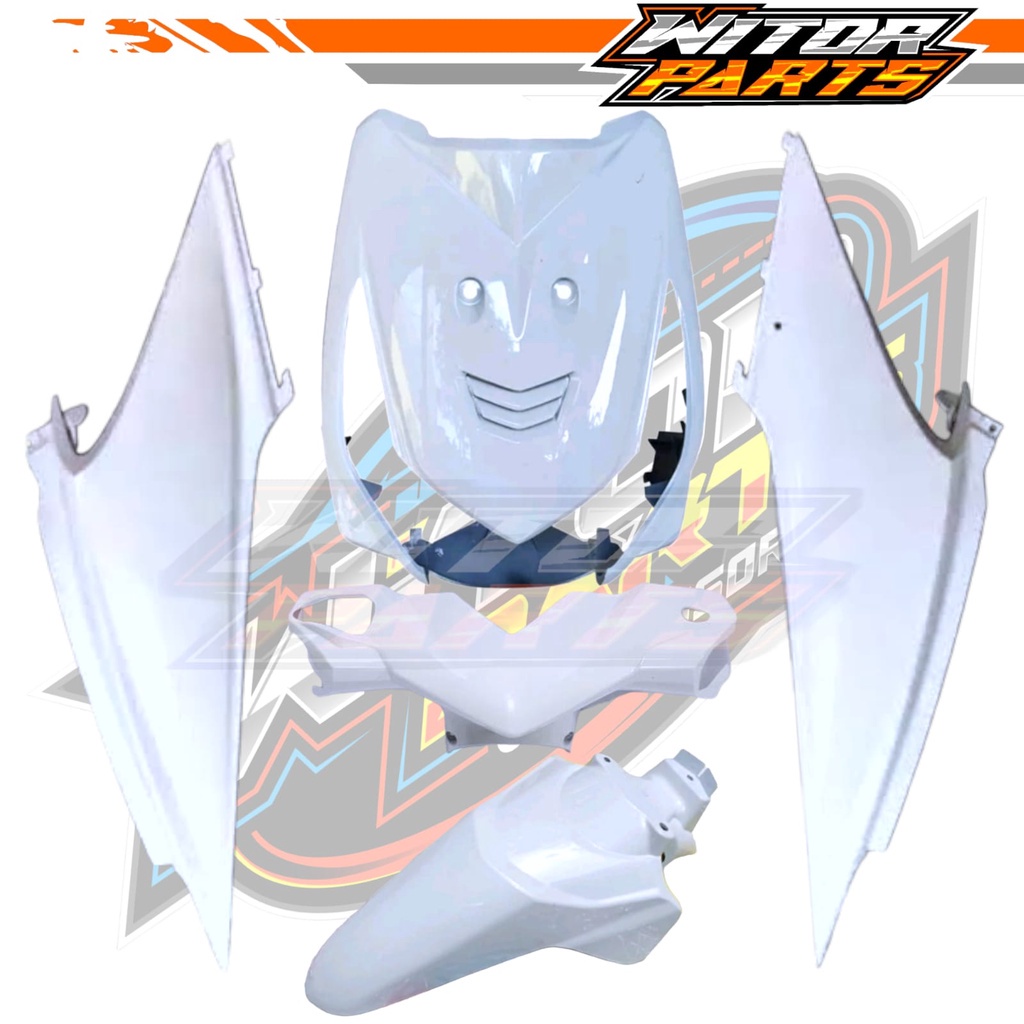 ECERAN SATUAN Cover Body Full Halus Honda Beat Karbu Putih 2010 2011 2012 / Full Body Beat Karbu Put