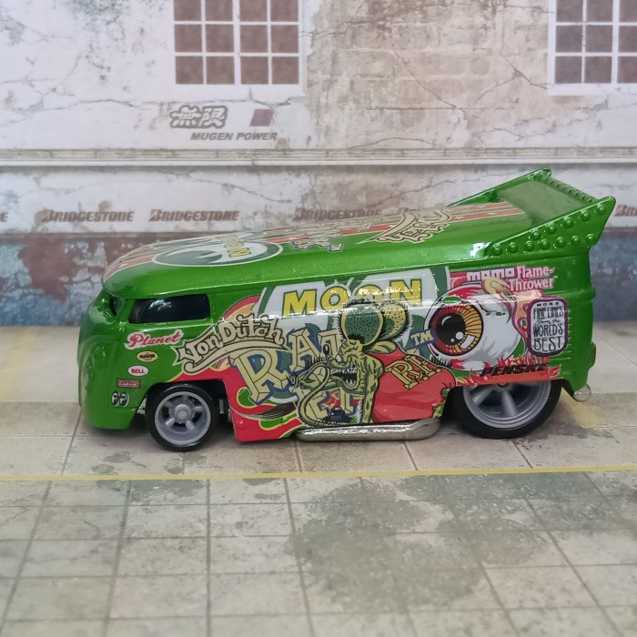 TERBARU Hot wheels Drag Bus custom Mooneyes & Ratfink & Von Dutch
