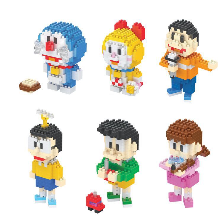 [randomfinds] Doraemon DIY Bricks Mini LegoToys Model Kartun Building Blok Nano Block Kartun Mainan Balok Susun