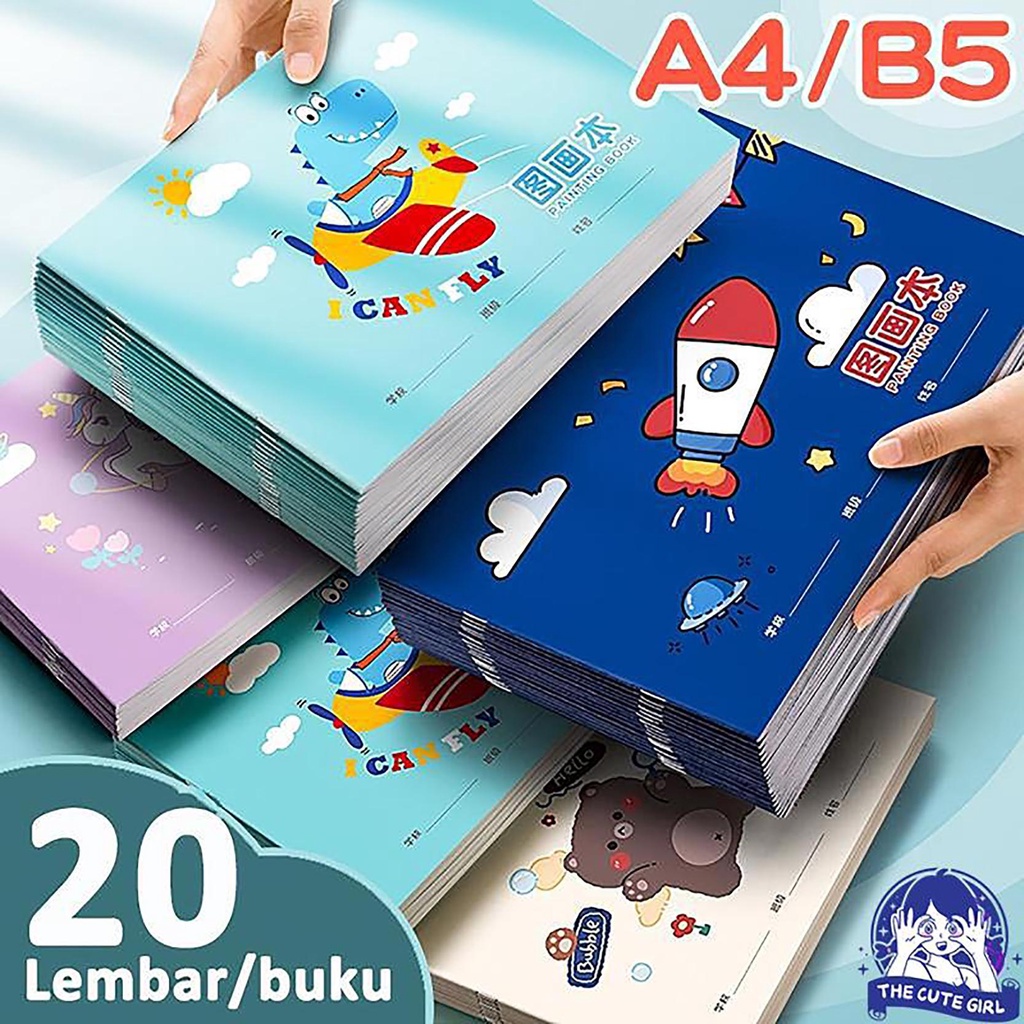 

A4/B5 Painting Book / Buku Gambar 20 Lembar Kertas Tebal Tidak Tembus - Stazionario