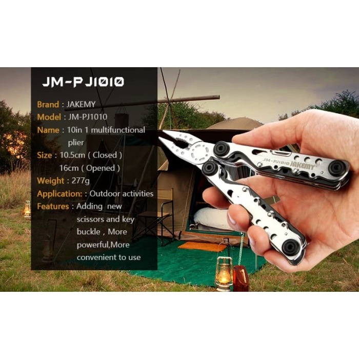 Jakemy Tang EDC Multifungsi 10 in 1 - JM-PJ1010