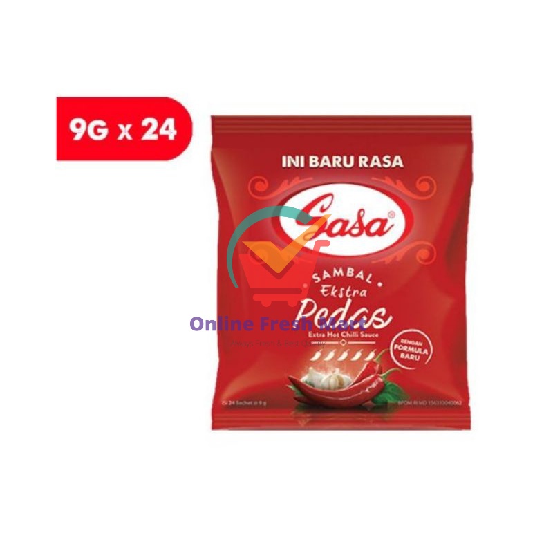 

Sasa Saus Sambal Ekstra Pedas sachet isi 24 - Online Fresh Mart Denpasar