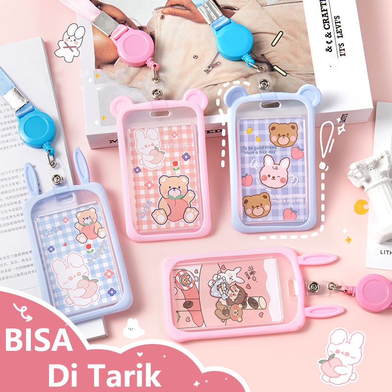 

GANTUNGAN TALI KARTU MRT BUSWAY KRL / LANYARD LUCU BENTUK TELINGA KUCING DAN BERUANG MURAH LG