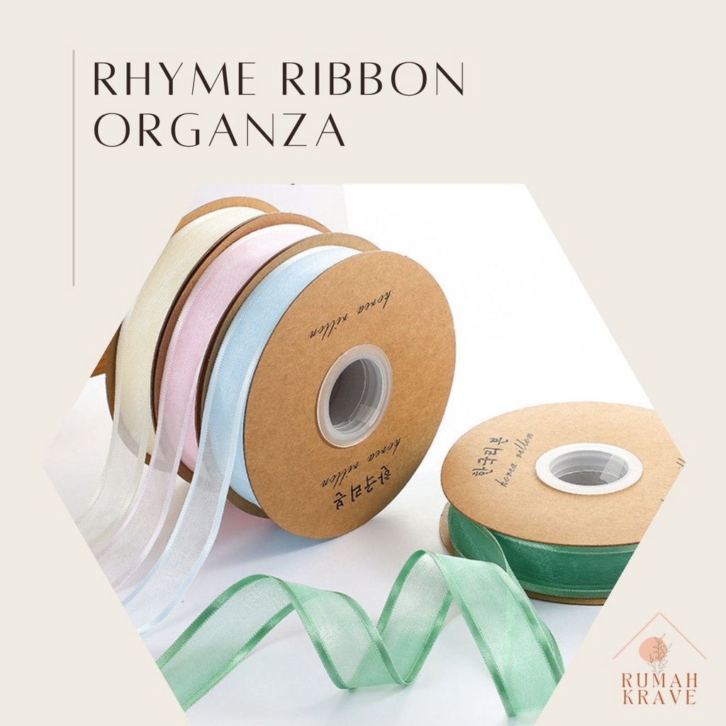 

RUMAH KRAVE - Rhyme Ribbon Pita Organza List Warna