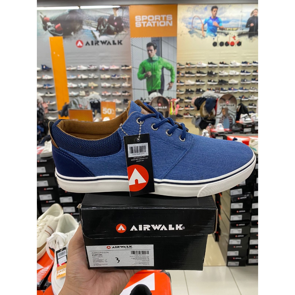 QC54VB Sepatu Kasual Pria Airwalk Kurt Navy Men's Shoes Original