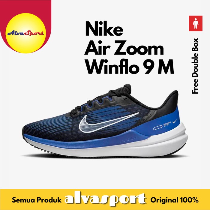 Sepatu Running Nike Zoom Winflo 9 Men DD6203 004 Original Resmi - 44.5