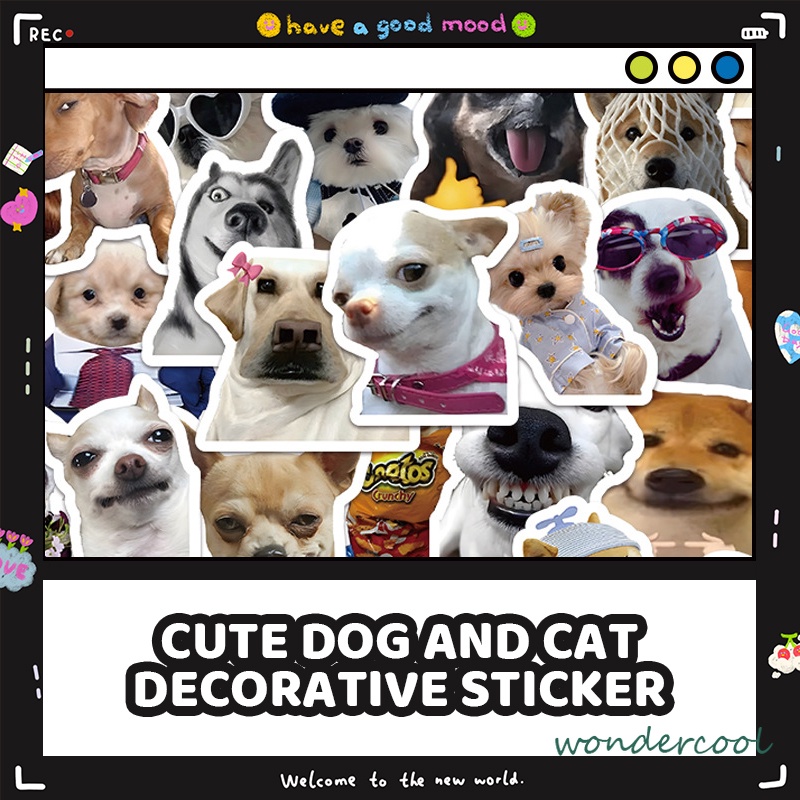 

Stiker Lucu Anjing Kucing Dekoratif Ponsel Case Laptop Bagasi Buku Tempel Stiker-Won