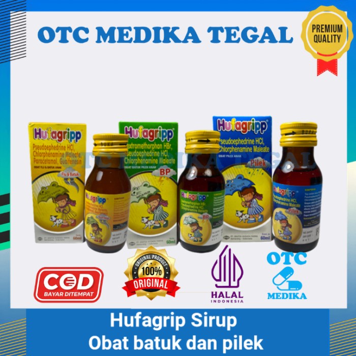 Hufagrip sirup obat demam, batuk, flu dan pilek anak-anak