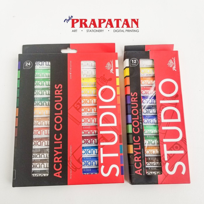 

[KG0126] Phoenix Studio Acrylic Paint 12/24x12ml | Cat Akrilik - 12x12ml