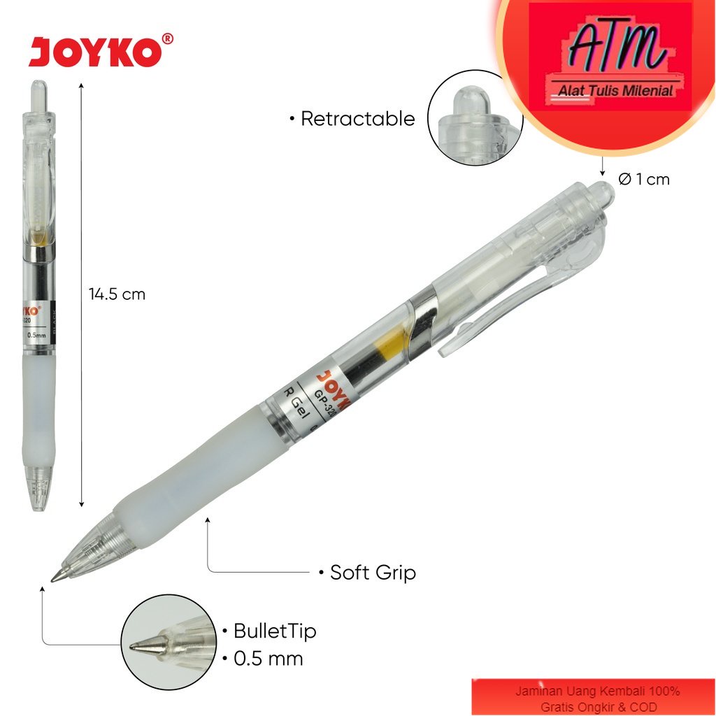 

Gel Pen Pulpen Pena Joyko GP-320 R Gel 0.5 mm