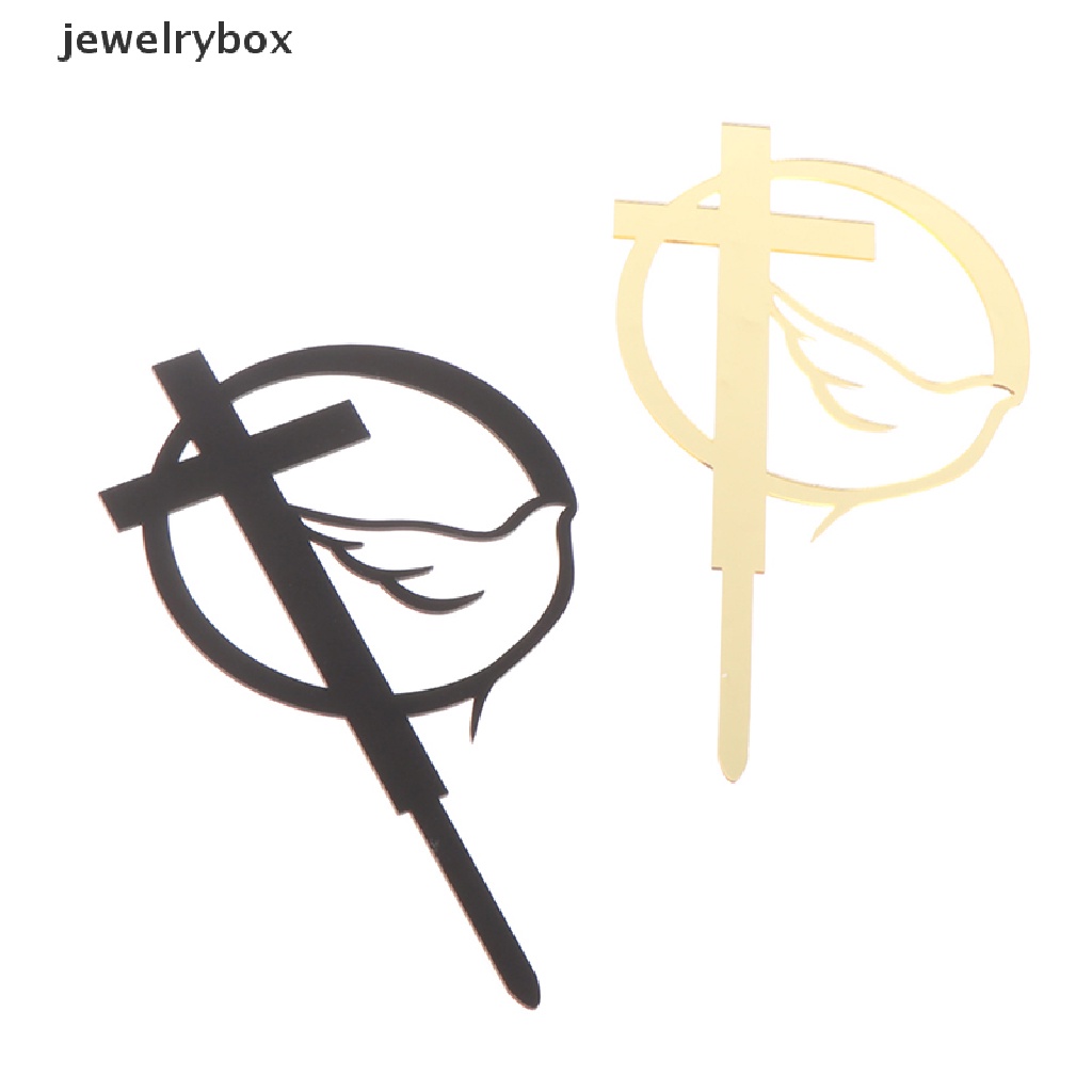 [jewelrybox] Topper Kue Agama Dove &amp; Cross God Bless Christening Spirit Topper Butik