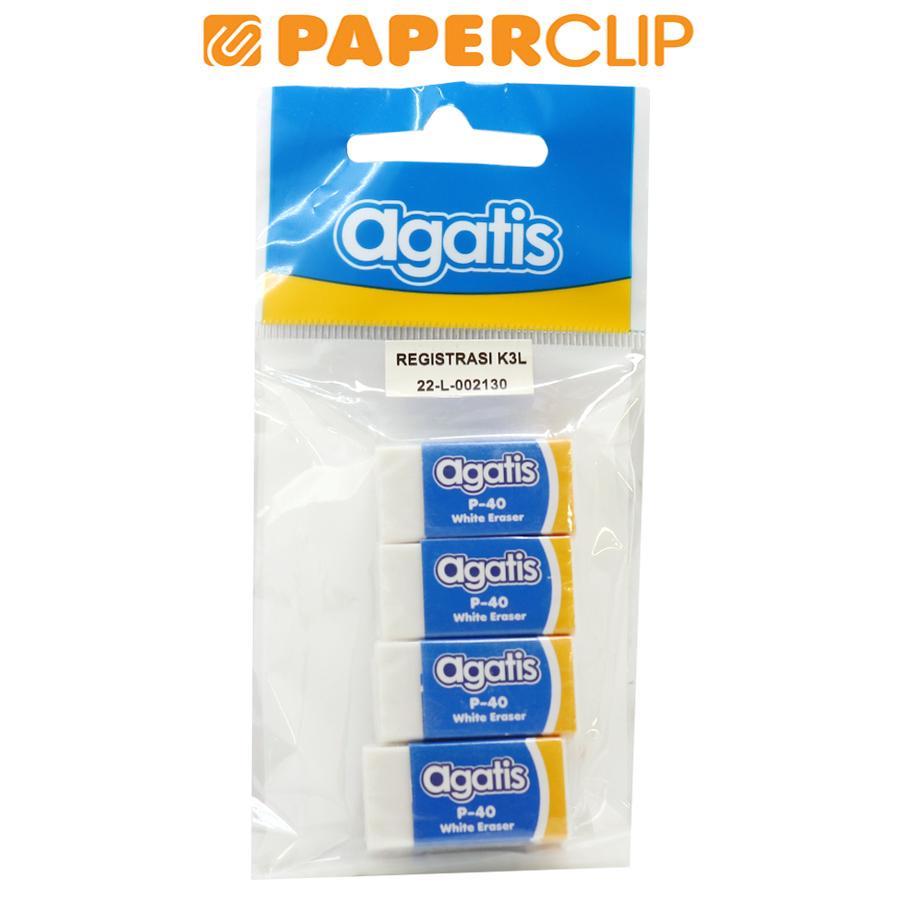 

PENGHAPUS / ERASER AGATIS PW40-SET4 ECO WHITE SET 4
