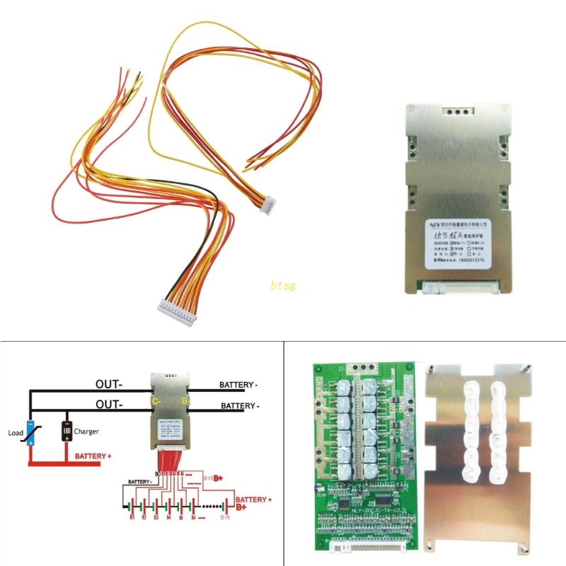 Btsg for Protection Board 16S 60V 45A Li-ion Cell Untuk Perlindungan BMS