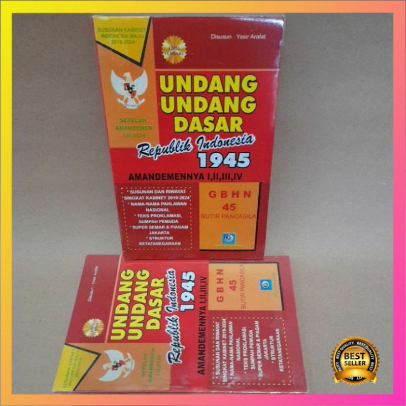 TERLARIS UUD 1945 Amandemennya l, ll, lll, lV GBHN - Permata Press BEST SELLER