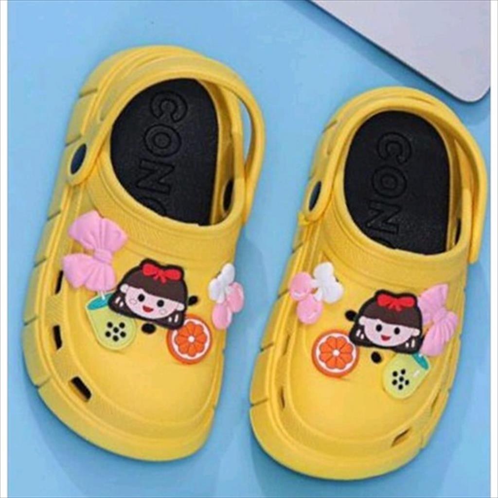 Sandal Cross Let Bakpao Kodok Anak Cewek Baim Fuji Mainan Jibbitz Boba Girl Platform Tebal Super Ringan Empuk Lucu Cantik Trendy Import Mokaya / Size 26-30 (512-25) - Fanz Shoes