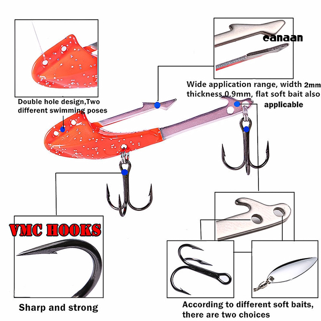 Cnn-fishing Jig Luminous Sharp Metal Air Tawar Air Asin Jig Kepala Kait Untuk Umpan Lembut Umpan