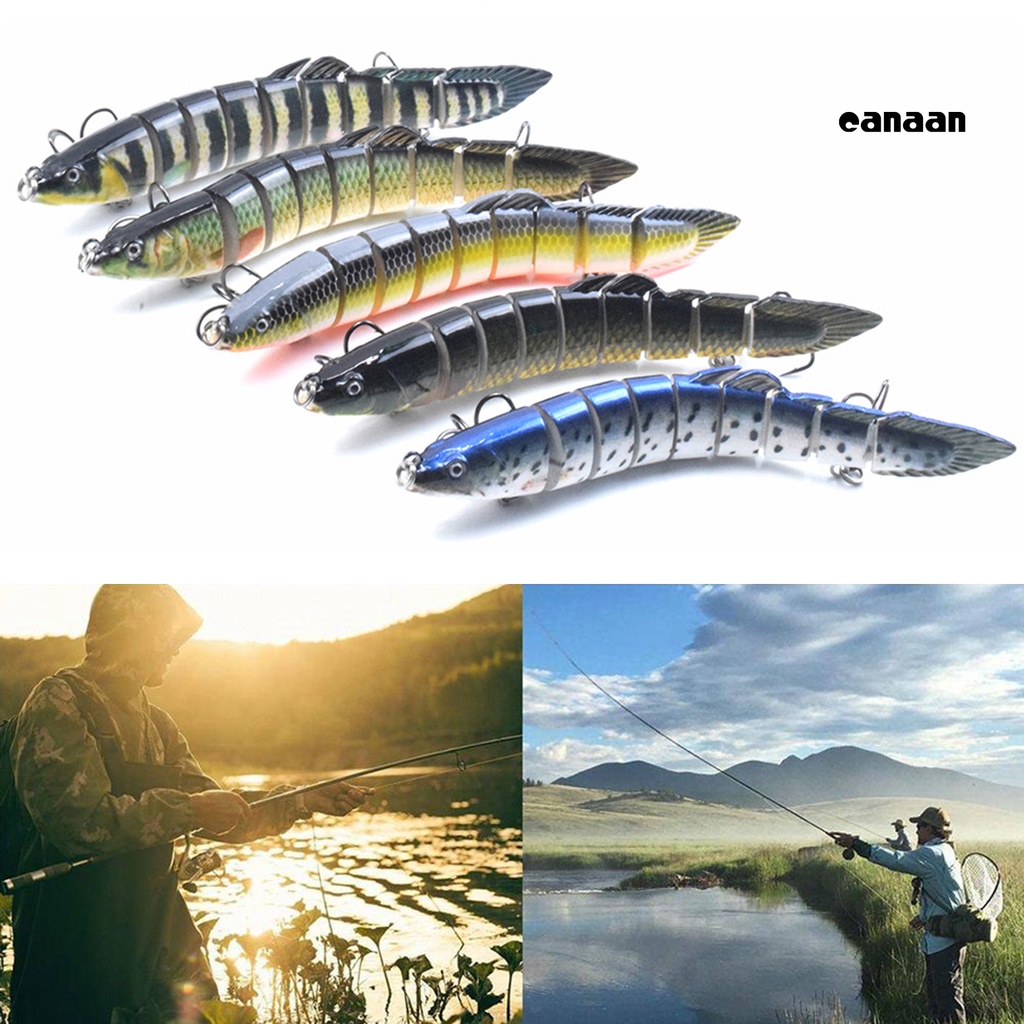 Cnn-13cm/21.5g Umpan Ikan Lumpur Tenggelam Berduri Umpan Buatan Multi Jointed Dengan Kait Treble Untuk Air Tawar