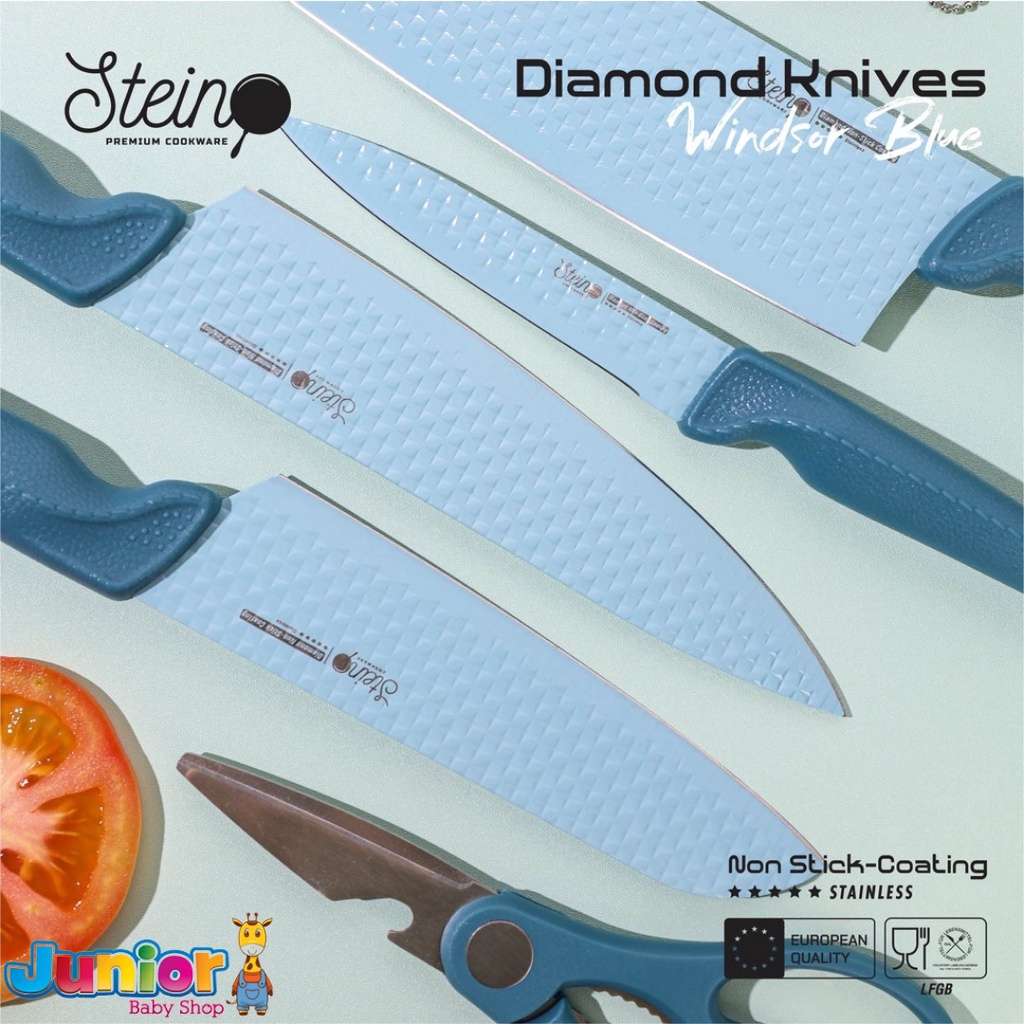 STEIN Diamond Knives Set - Windsor Blue [6 in 1 Pisau Set]
