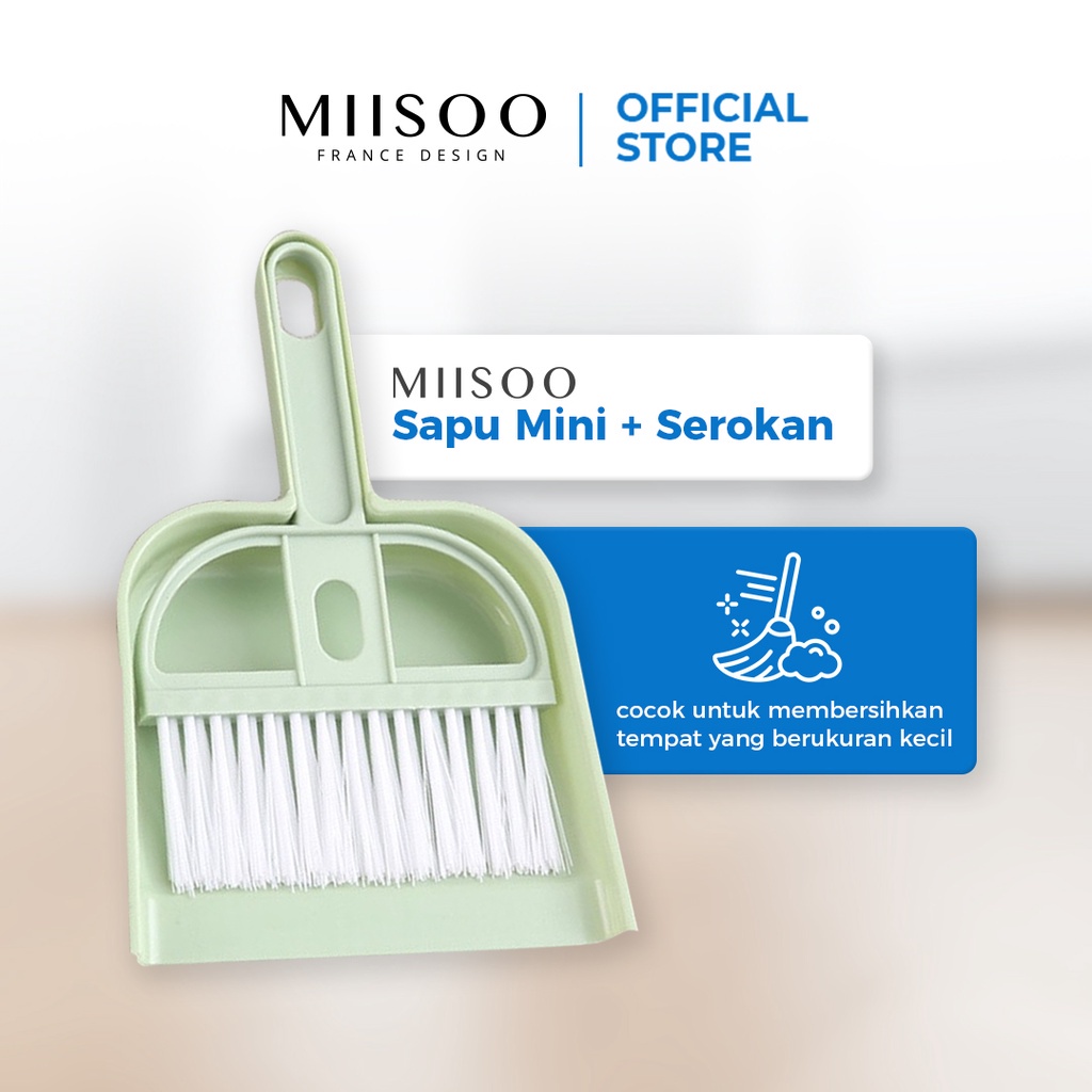 Indoholic  Sapu Mini set Serok Cikrak /Sapu mini plus dustpan Pengki Serbaguna kecil kebersihan karpet mobil/sapu meja laptop