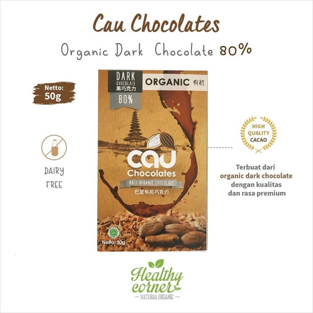 

Organic Dark Chocolate Cokelat 80% 50 gr - Cau Chocolates