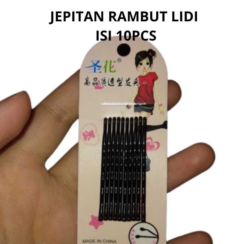 Hair Pin Hitam Jepitan Sanggul Set isi 10pcs / Jepit Rambut Lidi SET ISI 10 PCS