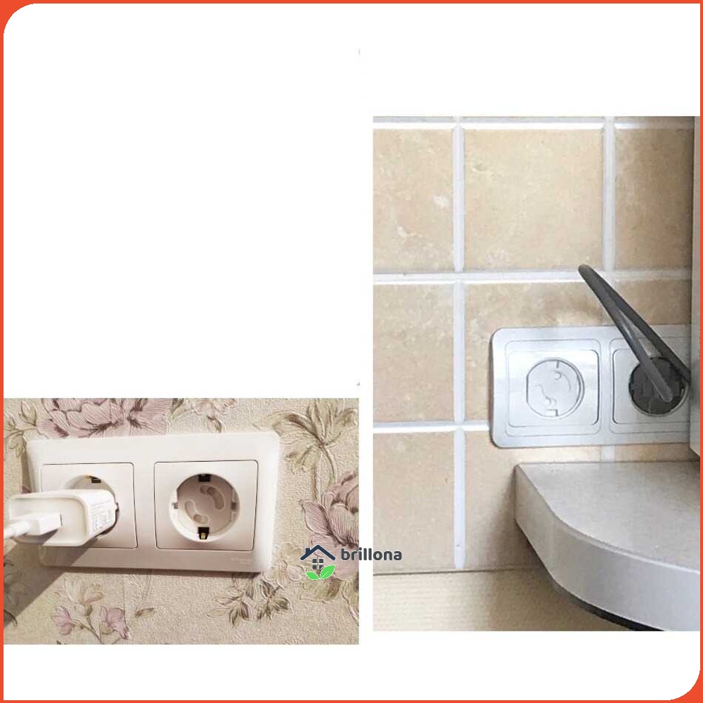 Safety Socket Plug Listrik EU Spring Style - ZC6001