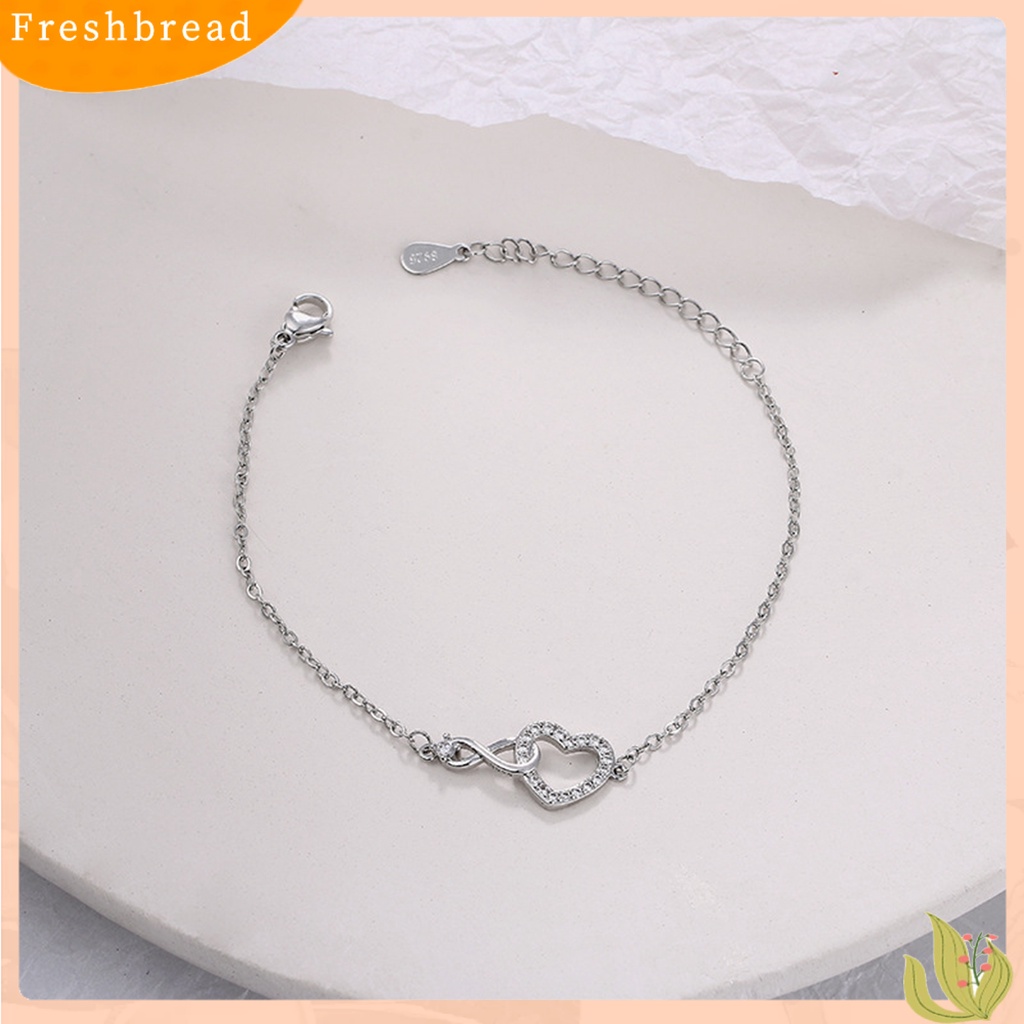 &lt; Freshbread &gt; Ladies Gelang Rantai Desain Cinta Sederhana Semua Pertandingan Dapat Disesuaikan Sehari-Hari Memakai Gelang Wanita Elegan Untuk Pacaran